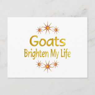 Goats Brighten My Life Postcard