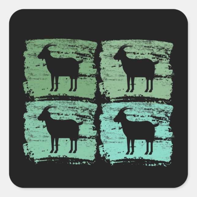 Goats Farmer Gift Square Sticker (Front)