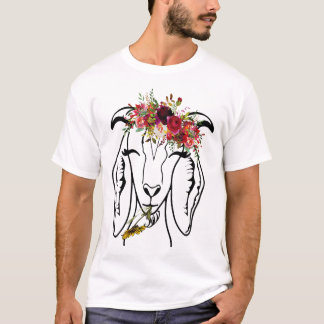 Goats Floral Bandanna Headband - Farm Animal Goat T-Shirt