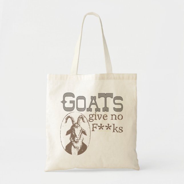 Goats Funny Retro Tote Bag (Front)
