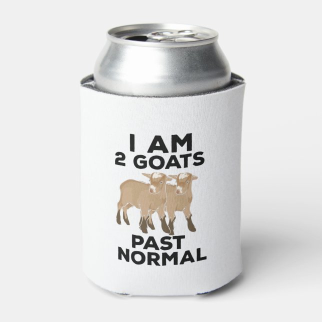 Goats - I Am 2 Goats Past Normal Can Cooler (Can Front)