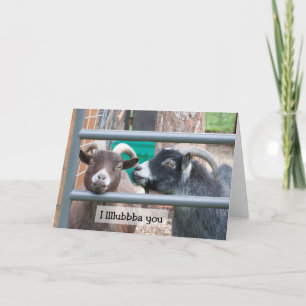 Goats in Love Holiday Card