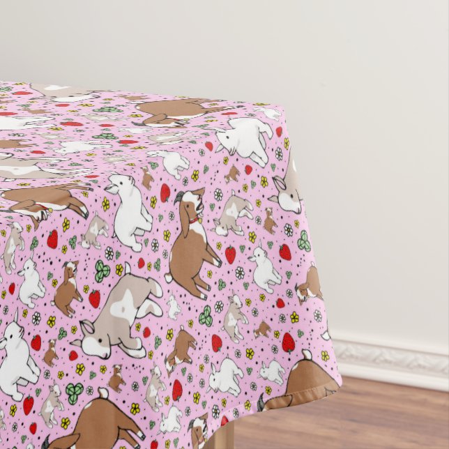 Goats in Pink Tablecloth (In Situ)