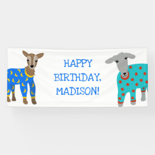 Goats in Pyjamas Kids Slumber Party Banner