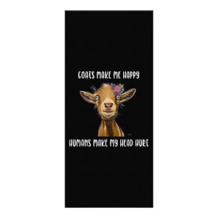 Goats Make Me Happy Goat Lover Rack Card