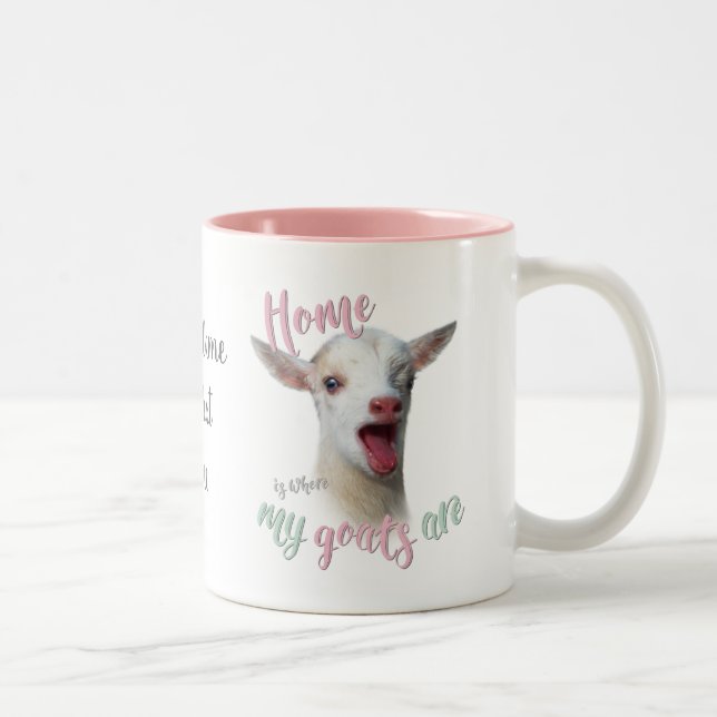 GOATS | Nigerian Home is Where MY Goats Are Two-Tone Coffee Mug (Right)