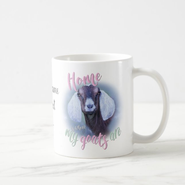GOATS | Nubian Home is Where MY Goats Are Coffee Mug (Right)