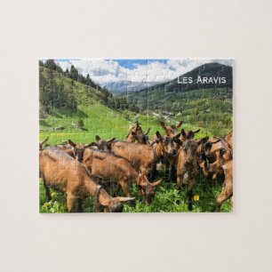 Goats of Les Aravis, French Alps Jigsaw Puzzle