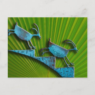 Goats on Cactus Postcard