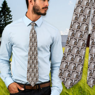 Goats Pattern Tie