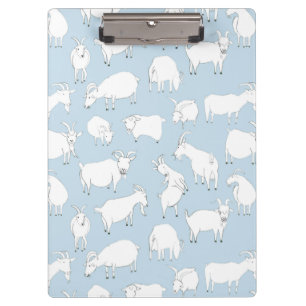 Goats playing - baby blue clipboard