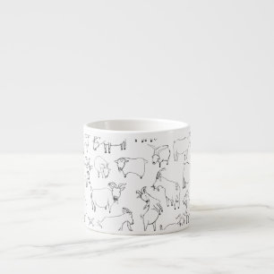 Goats Playing –  Transparent Espresso Cup
