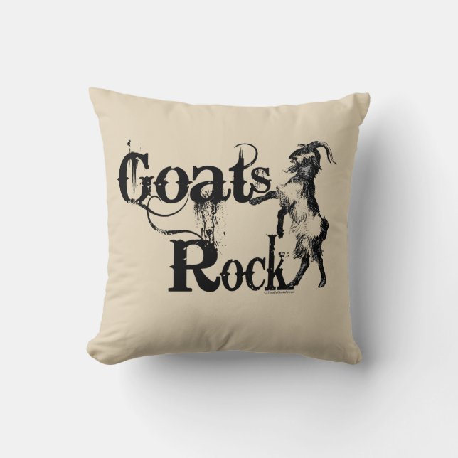 GOATS ROCK | by TotallyGoatally™ Cushion (Front)