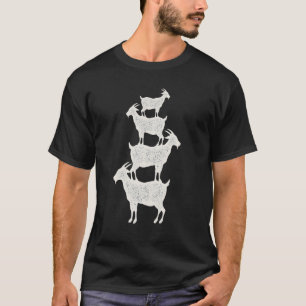 Goats stacked on each other animal pet Art T-Shirt