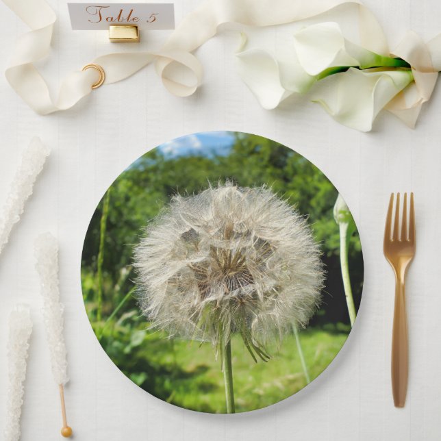 Goatsbeard Wildflower Paper Plate (Wedding)