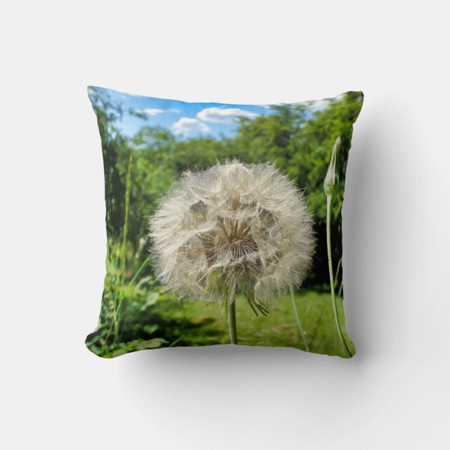 Goatsbeard Wildflower Throw Cushion (Front)