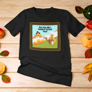 Gobble Bless You Funny Turkey's Friendsgiving Tri-Blend Shirt
