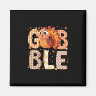 Gobble Coquette Turkey Happy Thanksgiving Day Men Magnet