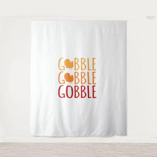 Gobble Funny Thanksgiving Turkey Family Men Women Tapestry