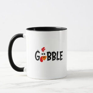 Gobble Funny Thanksgiving Turkey Feast  Mug