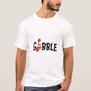 Gobble Funny Thanksgiving Turkey Feast  T-Shirt
