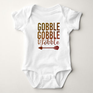 Gobble Gobble Cute Baby's 1st Thanksgiving Baby Bodysuit