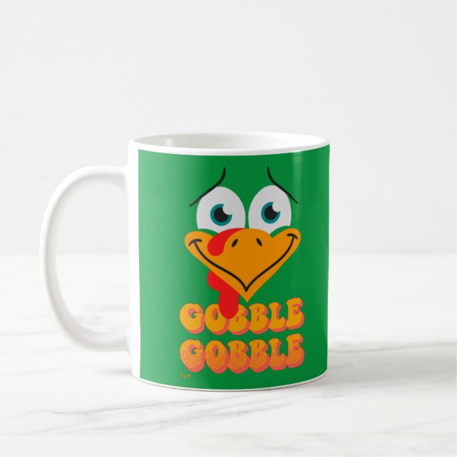 GOBBLE GOBBLE funny thanksgiving Coffee Mug (Left)