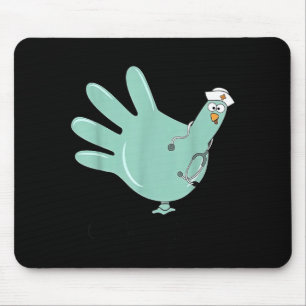 Gobble Gobble Funny Thanksgiving Nurse Humor  Mouse Pad