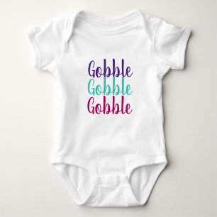 Gobble, Gobble, Gobble Baby Thanksgiving T-Shirt Bodysuit