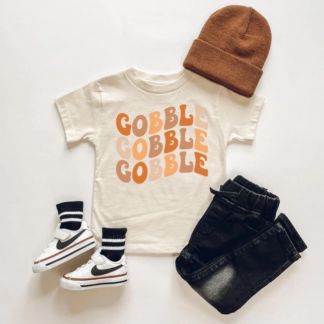 	Gobble Gobble Gobble Toddler T-Shirt – Cute Thank (Gobble Gobble Gobble Shirt)
