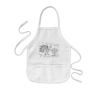 Gobble Gobble Hanukkah Kids Apron