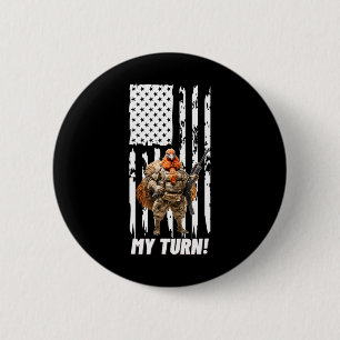 Gobble Gobble My Turn Funny Usa Flag 6 Cm Round Badge