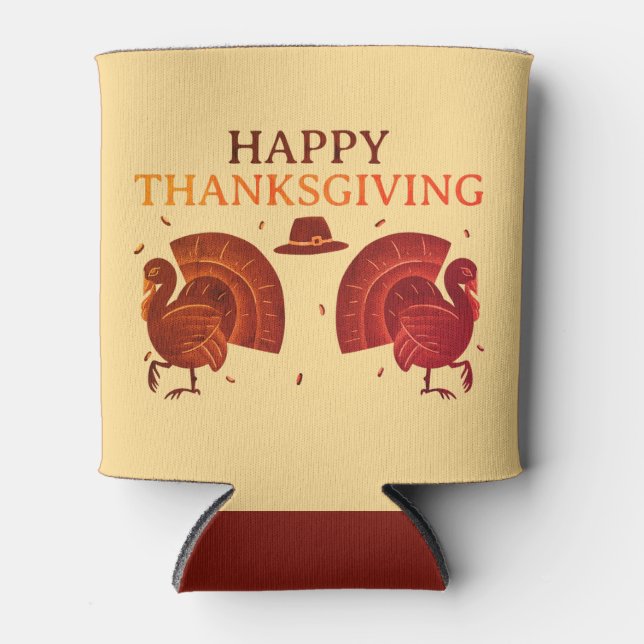 Gobble Gobble Thanksgiving Beverage Cooler (Front)