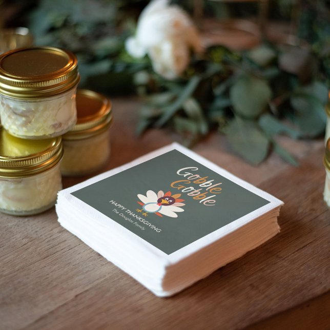 Gobble Gobble Thanksgiving Party Napkins (Creator Uploaded)