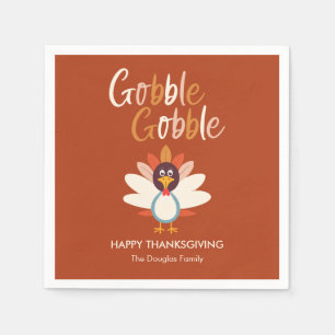 Gobble Gobble Thanksgiving Party Napkins