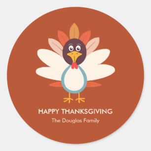 Gobble Gobble Thanksgiving Sticker Envelope Seal