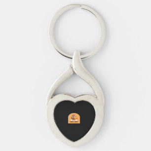 Gobble, Gobble Thanksgiving Turkey with Pumpkin Cl Key Ring