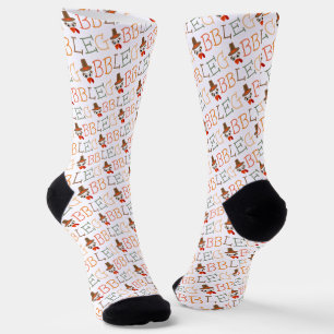 Gobble Gobble Till You Wobble Funny Thanksgiving Socks