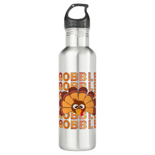 Gobble gobble turkey t-shirt, fall, autumn tee Ess 710 Ml Water Bottle