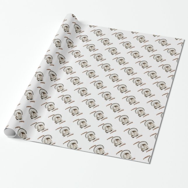 Gobble Gobble Turkey Wrapping Paper (Unrolled)