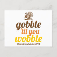 Gobble 'til you wobble funny fall Friendsgiving