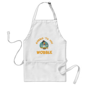 Gobble Til You Wobble Funny Turkey Thanksgiving Standard Apron