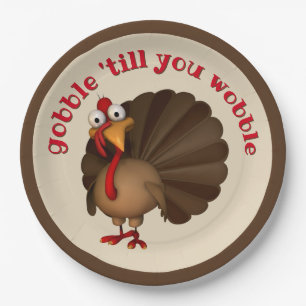 Gobble 'till you Wobble Paper Plate