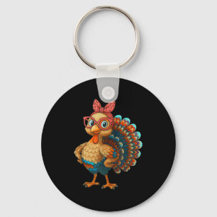 Gobble Turkey Day Happy Thanksgiving For Toddlers Key Ring