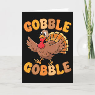 Gobble Turkey Day Thanksgiving Family Turkey Trot Card