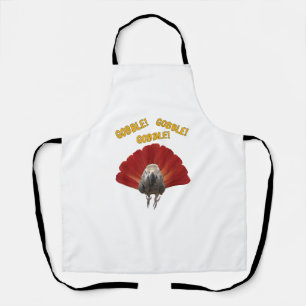 Gobble! Turkey Thanksgiving African Grey Parrot  Apron