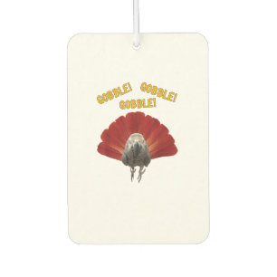 Gobble! Turkey Thanksgiving African Grey Parrot  Car Air Freshener