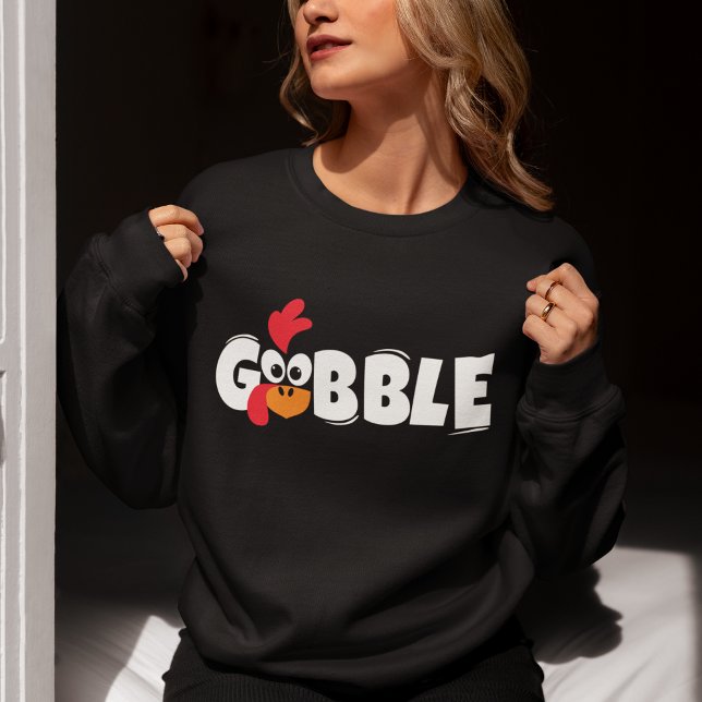 Gobble Turkey Thanksgiving Gift Sweatshirt (Creator Uploaded)