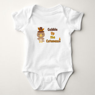 Gobble Up the Cuteness Thanksgiving Turkey Gift Baby Bodysuit