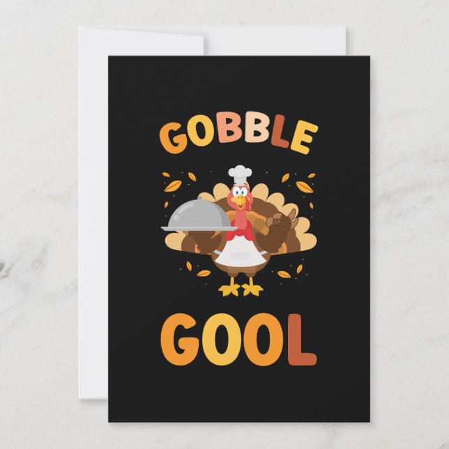 Gobblegool Turkey Thanksgiving Invitation (Front)